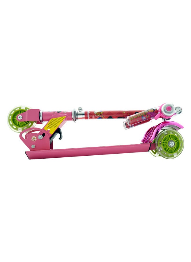 3-Wheel Foldable Kick Scooter for Kids & Adults with LED Wheels,Adjustable Height, Maximum Weight 25kg, Perfect for Fun & Thrill Ride for Ages 3+ - Pink