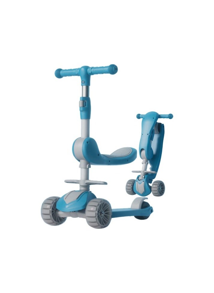 Foldable lifting seat Child Scooter Colour:Light blue Body:L