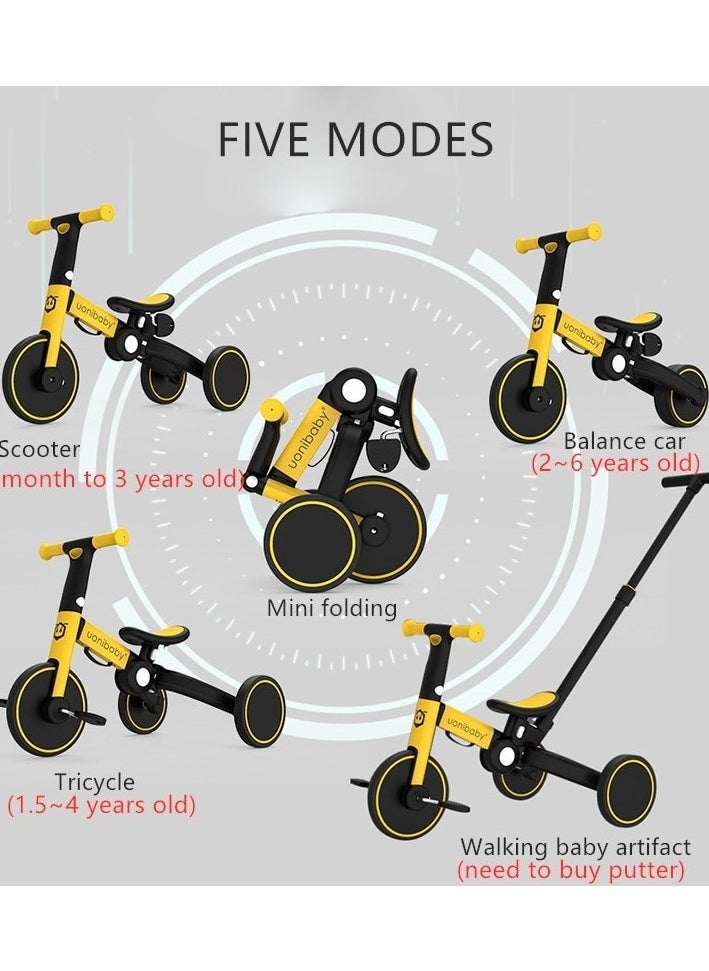 5 Function Children's Bike - Yellow Colour:Yellow Body:M