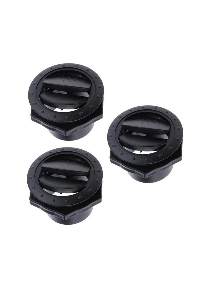 3 lot rv yacht RV Inner round air conditioning ventilation ventilation 70x45mm Volume:0.12 lt Colour:Black - white