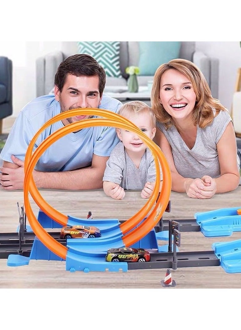 Catapult Return Track Racing Toy, Whirlwind Racing Loop Track, Durable Metal Cars