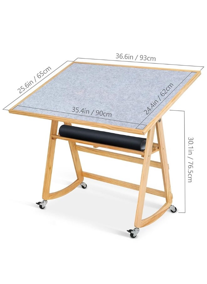 Lavievert 1500 Piece Jigsaw Puzzle Table with Legs & Cover, Adjustable Wooden Puzzle Board Easel with Storage Shelf, Portable Tilting Puzzle Table with 4 Rolling Wheels for Adults