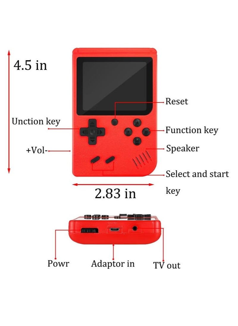 Retro Handheld Game Console with Gamepad,Gameboy Color with 500 Classic Games,Video Gaming Support for Connecting TV & Two Players