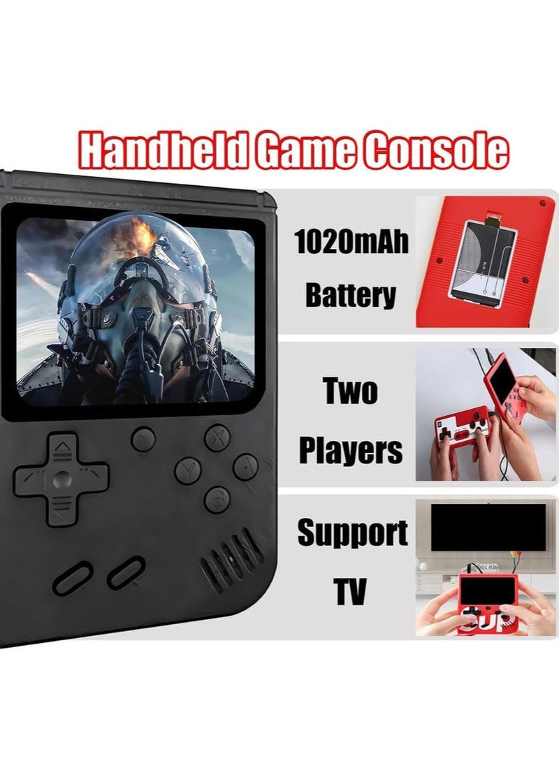 Retro Handheld Game Console with Gamepad,Gameboy Color with 500 Classic Games,Video Gaming Support for Connecting TV & Two Players