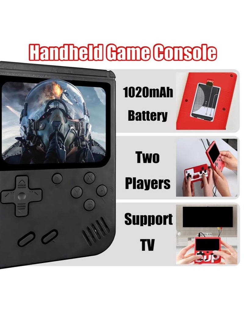 Retro Handheld Game Console with Gamepad,Gameboy Color with 500 Classic Games,Video Gaming Support for Connecting TV & Two Players