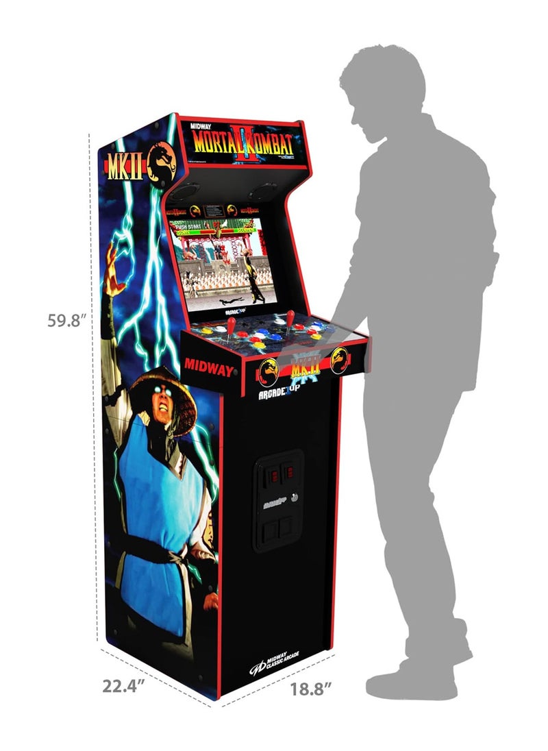 Arcade1Up Mortal Kombat2 Deluxe Arcade Machine for Home - 5 Feet Tall - 14 Classic Games