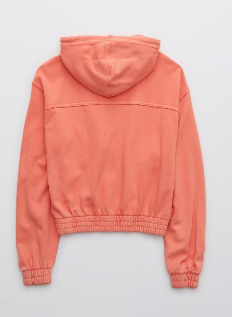 Aerie Cropped Full Zip Hoodie