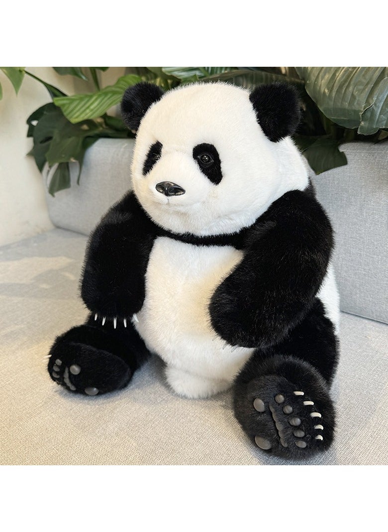 Panda Stuffed Toy 33cm Birthday Gift Plush Cute Soft Plush Panda Flower Flower