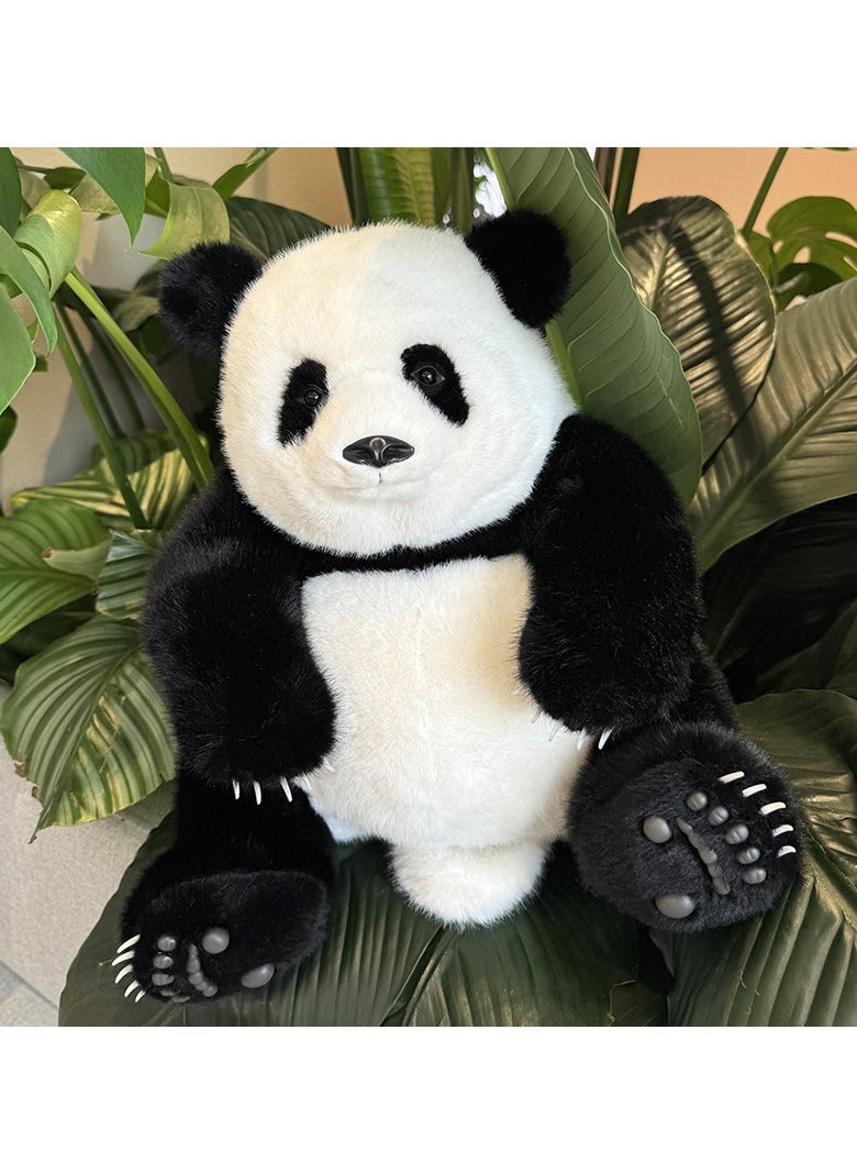 Panda Stuffed Toy 33cm Birthday Gift Plush Cute Soft Plush Panda Flower Flower