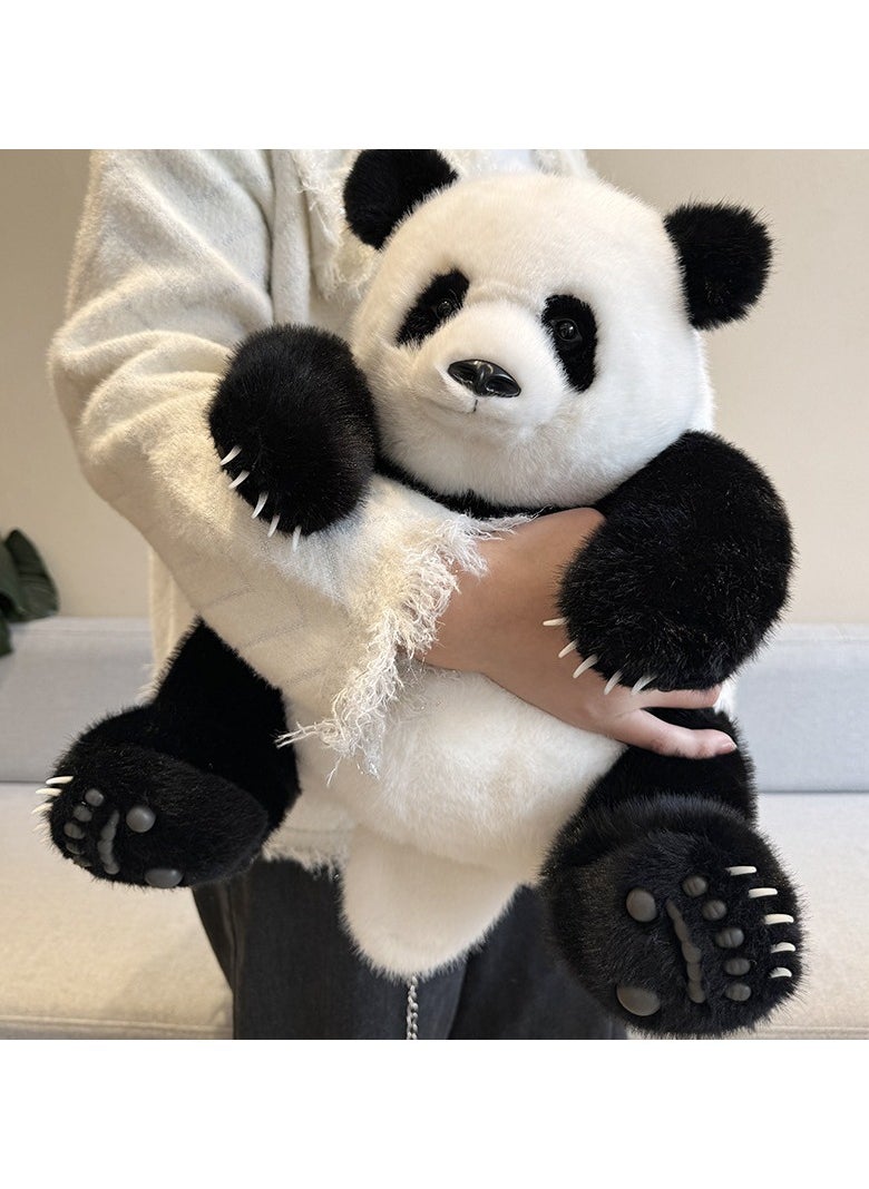 Panda Stuffed Toy 33cm Birthday Gift Plush Cute Soft Plush Panda Flower Flower