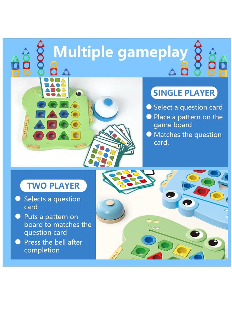 Shape matching game with bell, colour game, colour matching game,geometric shapes puzzle board,interactive board games,montessori sensory games,shapes for kids