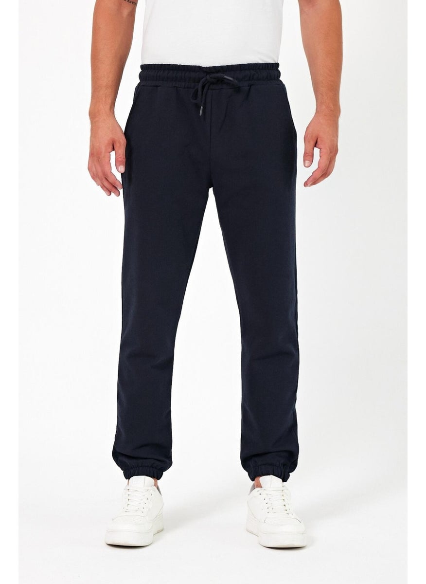 Thick Black-Anthracite Men's 2-Pack Sweatpants Jogger Back Pocket Elastic Leg Regular Fit Non-raised