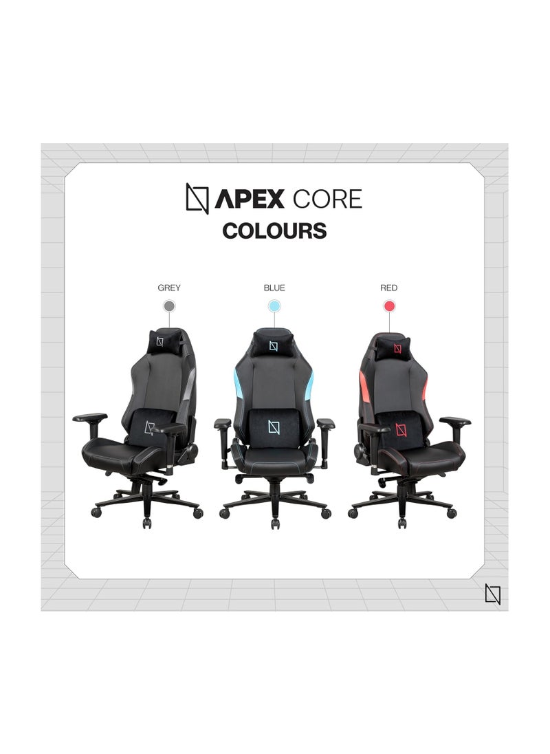 Navodesk APEX CORE Ergonomic Gaming Chair with Lumbar and Memory Foam Headrest Pillow Computer Gaming Chair with Armrest Cloud Leather BLUE