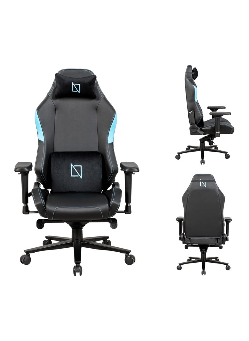 Navodesk APEX CORE Ergonomic Gaming Chair with Lumbar and Memory Foam Headrest Pillow Computer Gaming Chair with Armrest Cloud Leather BLUE