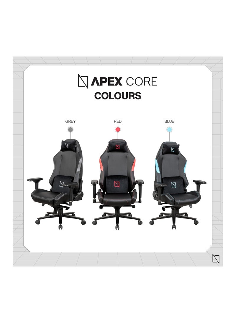 Navodesk APEX CORE Ergonomic Gaming Chair with Lumbar and Memory Foam Headrest Pillow Computer Gaming Chair with Armrest Cloud Leather RED