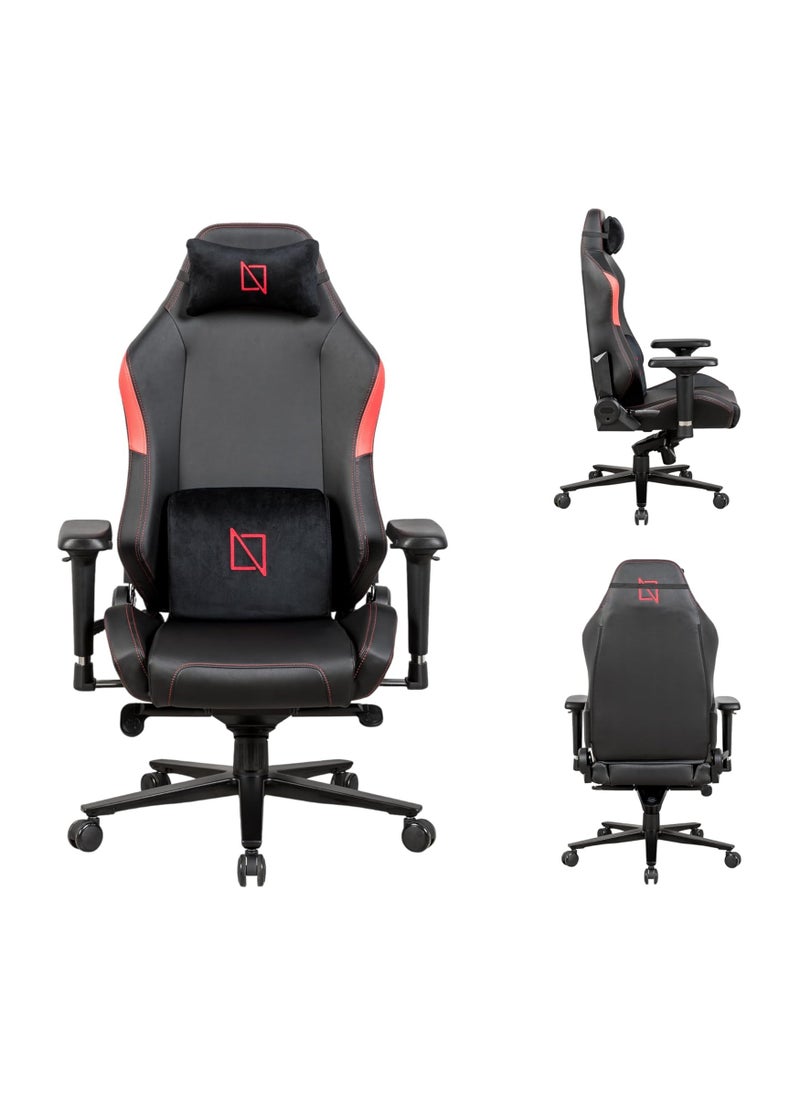 Navodesk APEX CORE Ergonomic Gaming Chair with Lumbar and Memory Foam Headrest Pillow Computer Gaming Chair with Armrest Cloud Leather RED