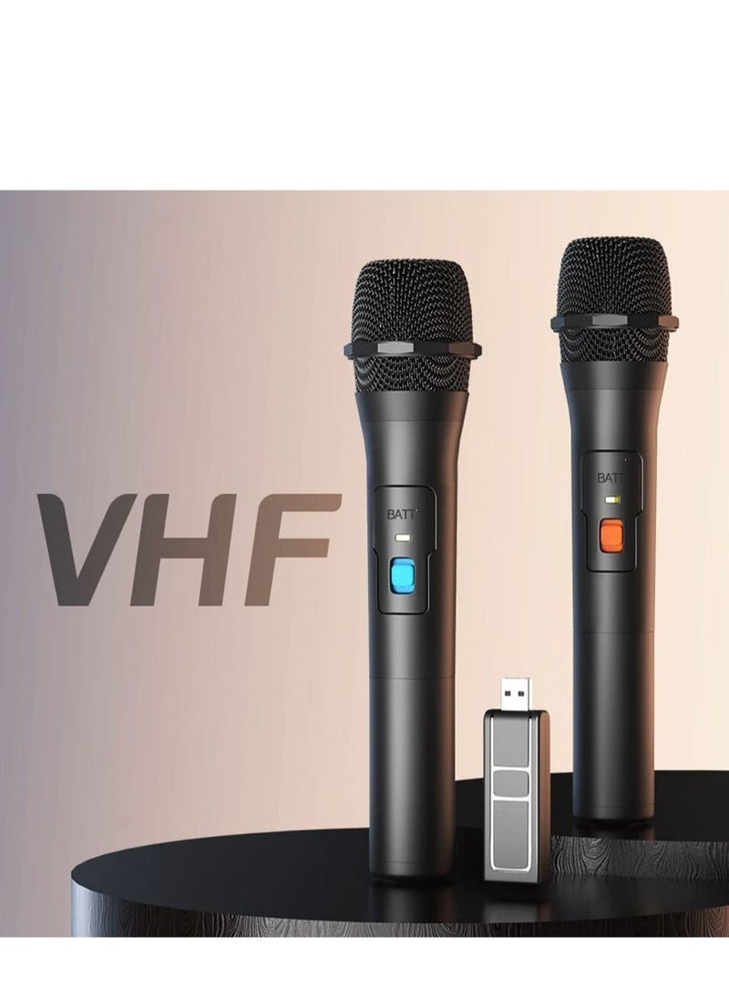 Wireless Microphone, Handheld, Wireless Karaoke Microphone, Portable USB Reciver, Suitable for Singing, DJ Party, Speech, Wedding, Church