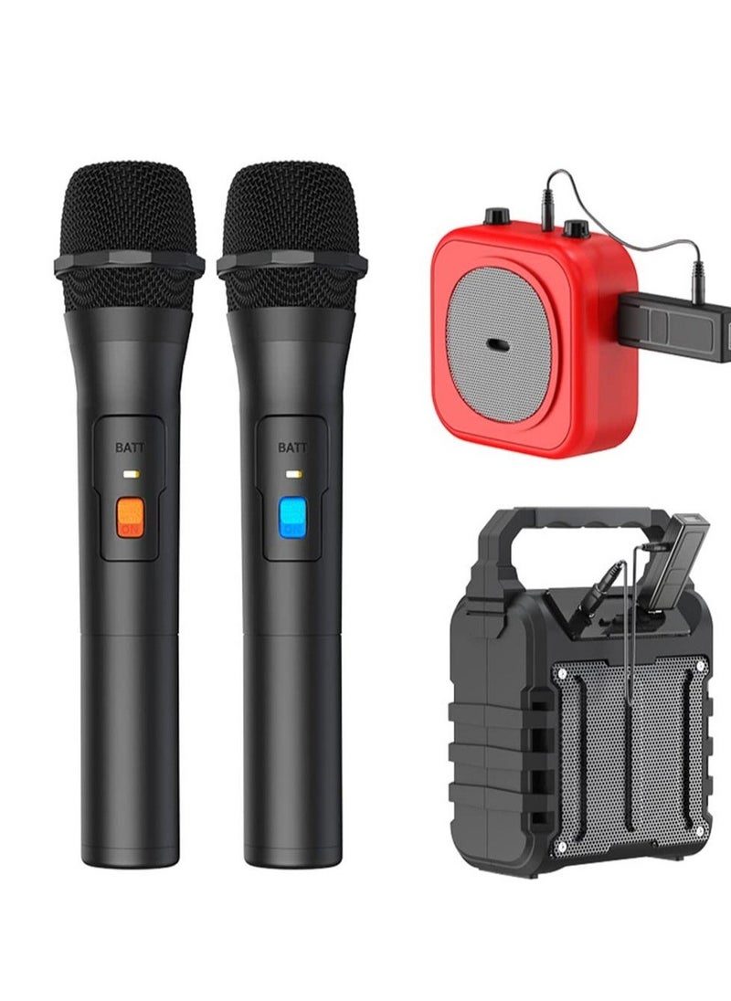 Wireless Microphone, Handheld, Wireless Karaoke Microphone, Portable USB Reciver, Suitable for Singing, DJ Party, Speech, Wedding, Church