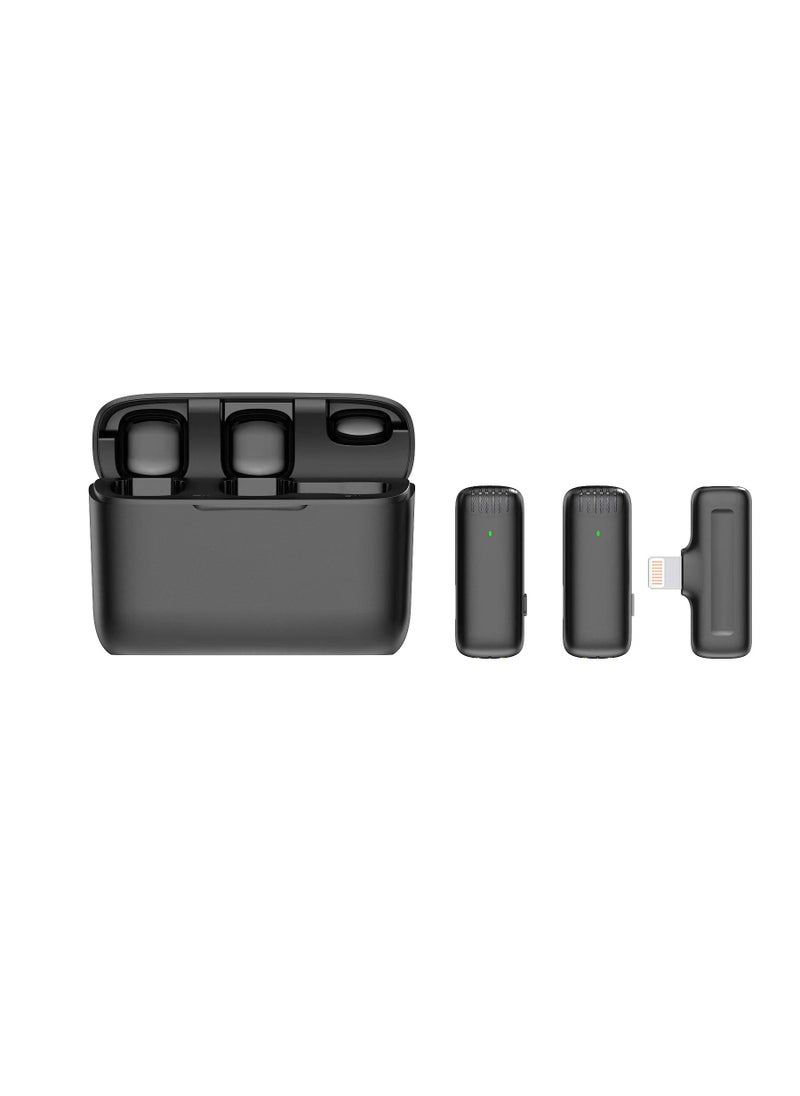 Wireless Lavalier Microphone Set with Charging Case J13 Apple