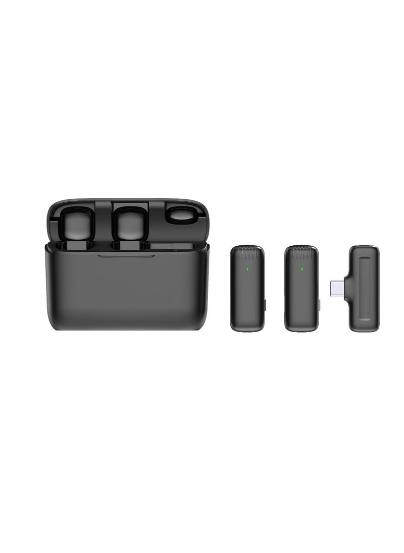 Wireless Lavalier Microphone Set with Charging Case J13Type-C