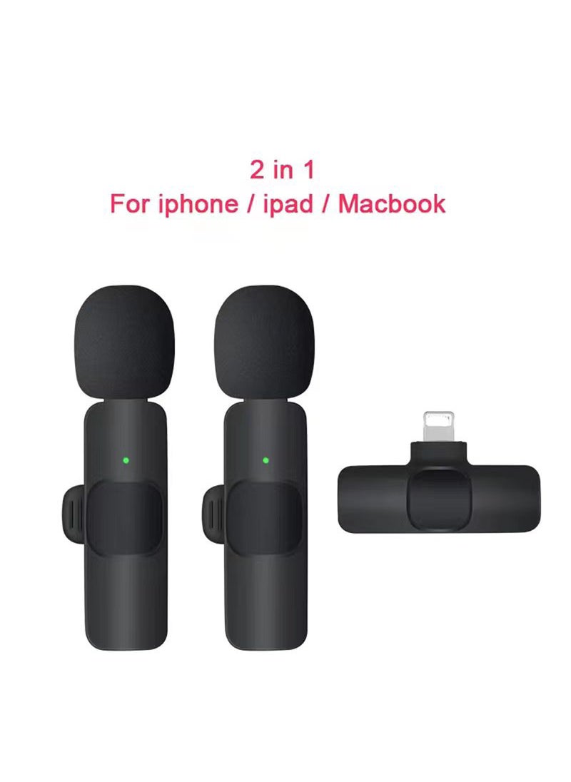 Wireless Lavalier Microphone K1K9J13 Dual Live BroadcastK1/K9-Pingguo Interface Drag Two (Charging) K1/K9-Pingguo Interface Drag Two (Charging)