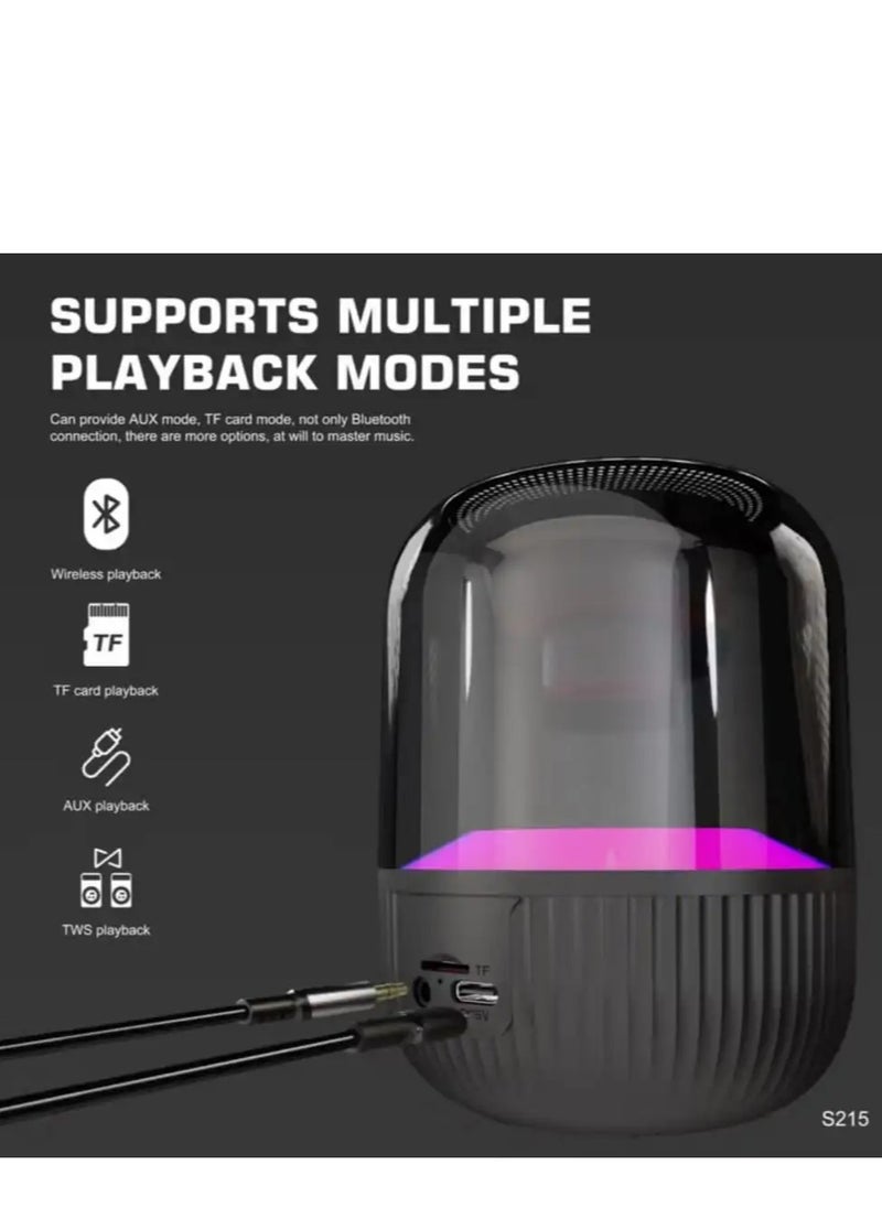 Lenyes S215 Bluetooth Speaker Portable Wireless Stereo - Black
