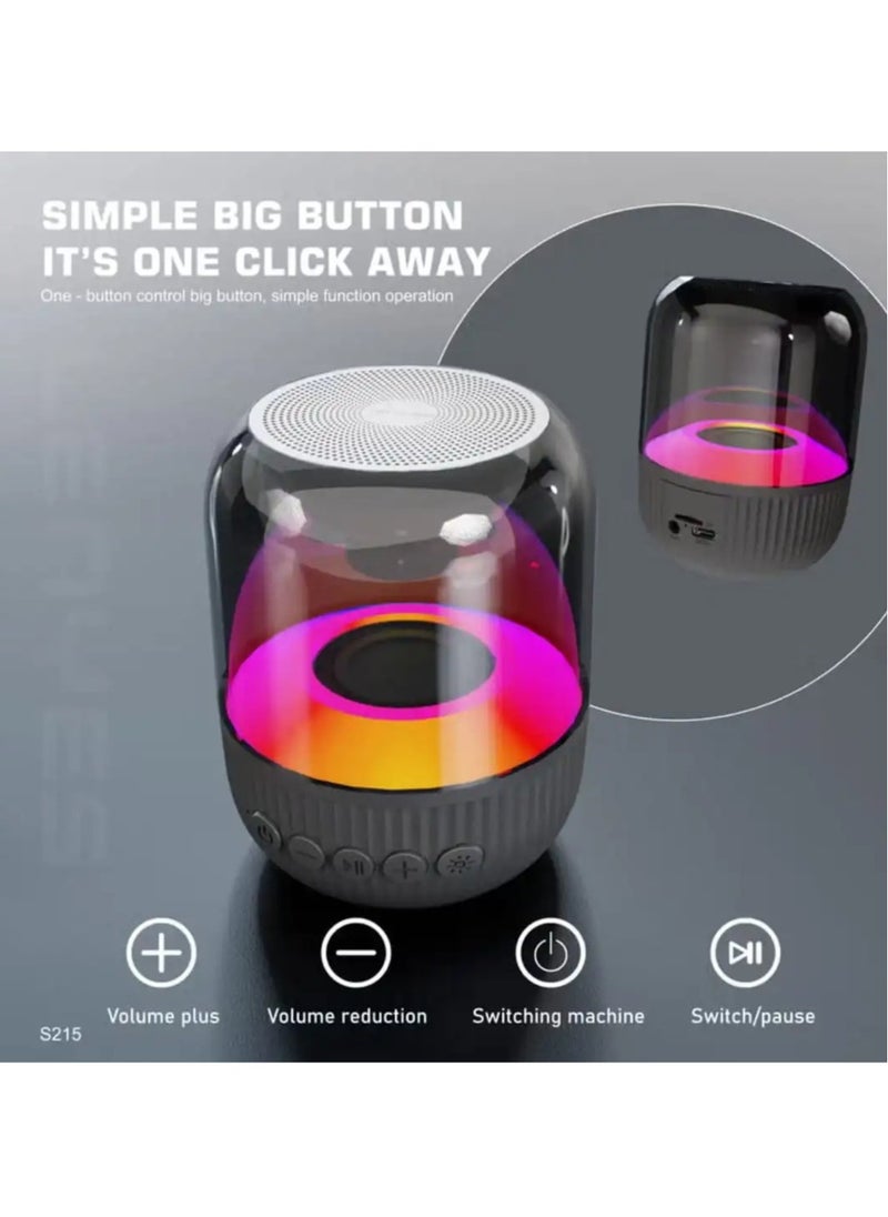 Lenyes S215 Bluetooth Speaker Portable Wireless Stereo - Black