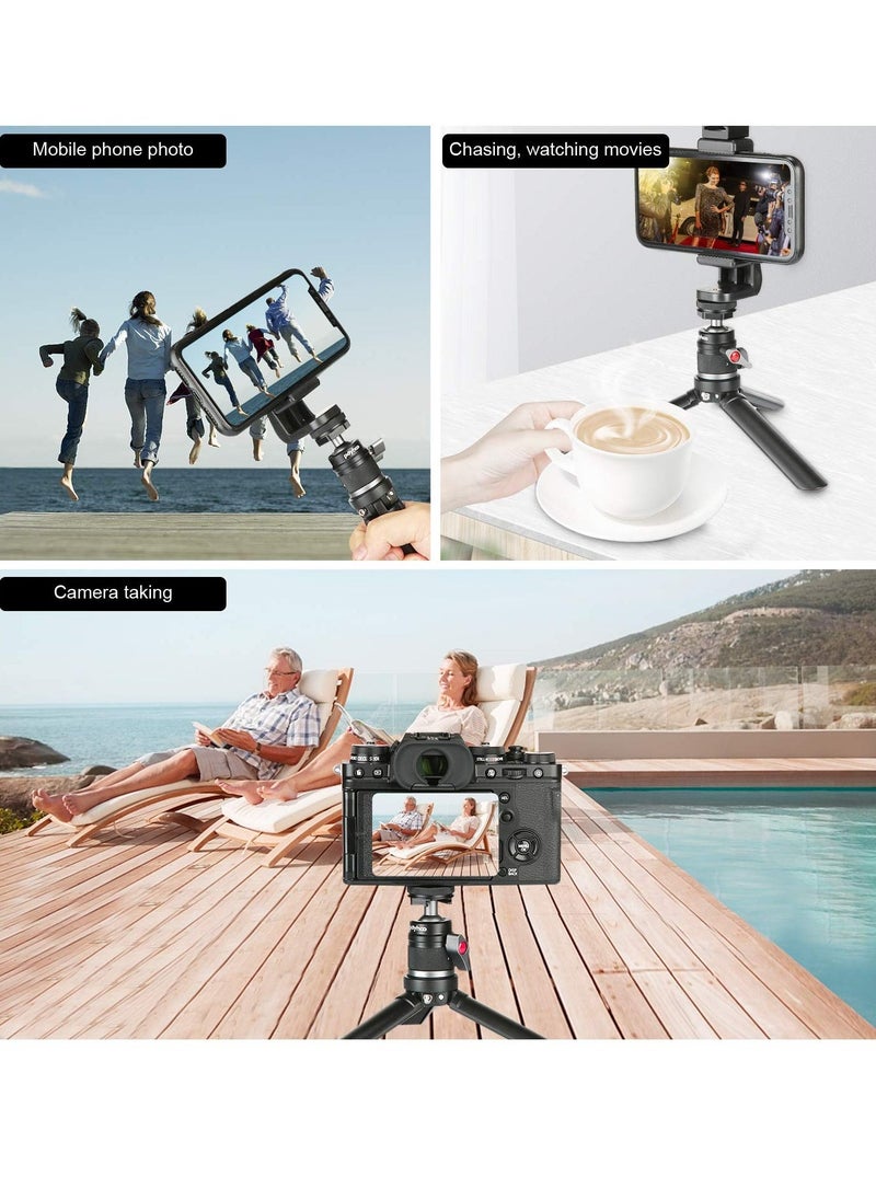 Camera Tripod Mini Ball Head Adapter, 360 Degree Rotatable Aluminum Tripod Head, 1/4