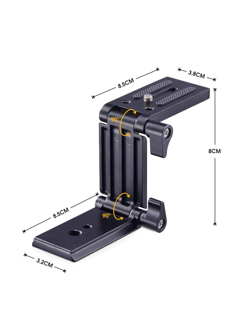 Universal Flex Tilt Head Z Mount Bracket, Tripod Head Quick Release Plate Mounting for Monopod Slider Rail Cage Rig Stabilizer Gimbal for DSLR Camera for Canon, for Nikon, for Sony, for Panasonic