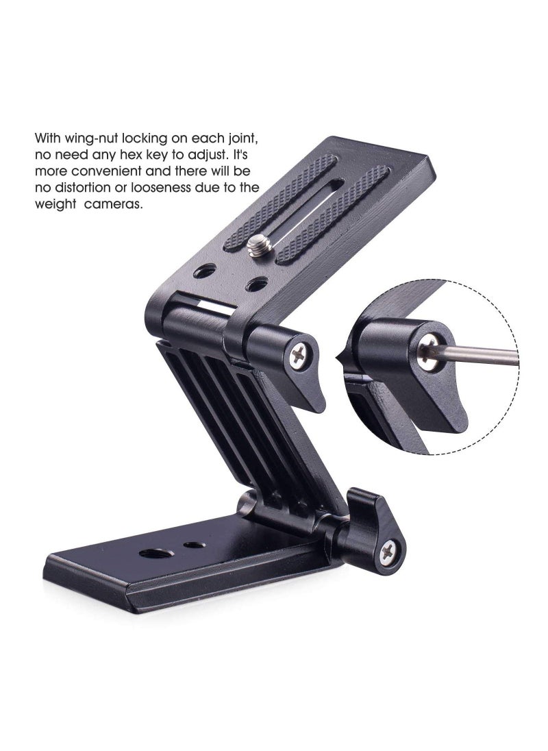 Universal Flex Tilt Head Z Mount Bracket, Tripod Head Quick Release Plate Mounting for Monopod Slider Rail Cage Rig Stabilizer Gimbal for DSLR Camera for Canon, for Nikon, for Sony, for Panasonic