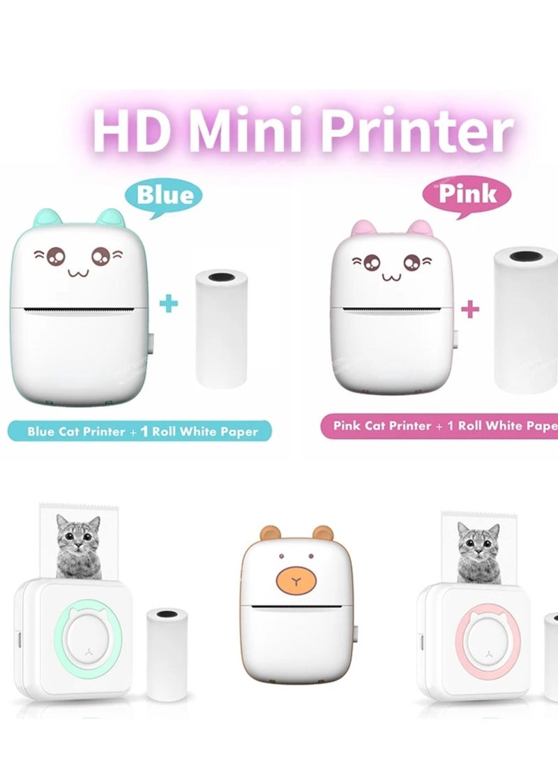 Mini Photo Pocket Printer Portable Ink-free Thermal 57mm Sticker Trans Paper Wireless BT 200dpi Android IOS Printing Machine