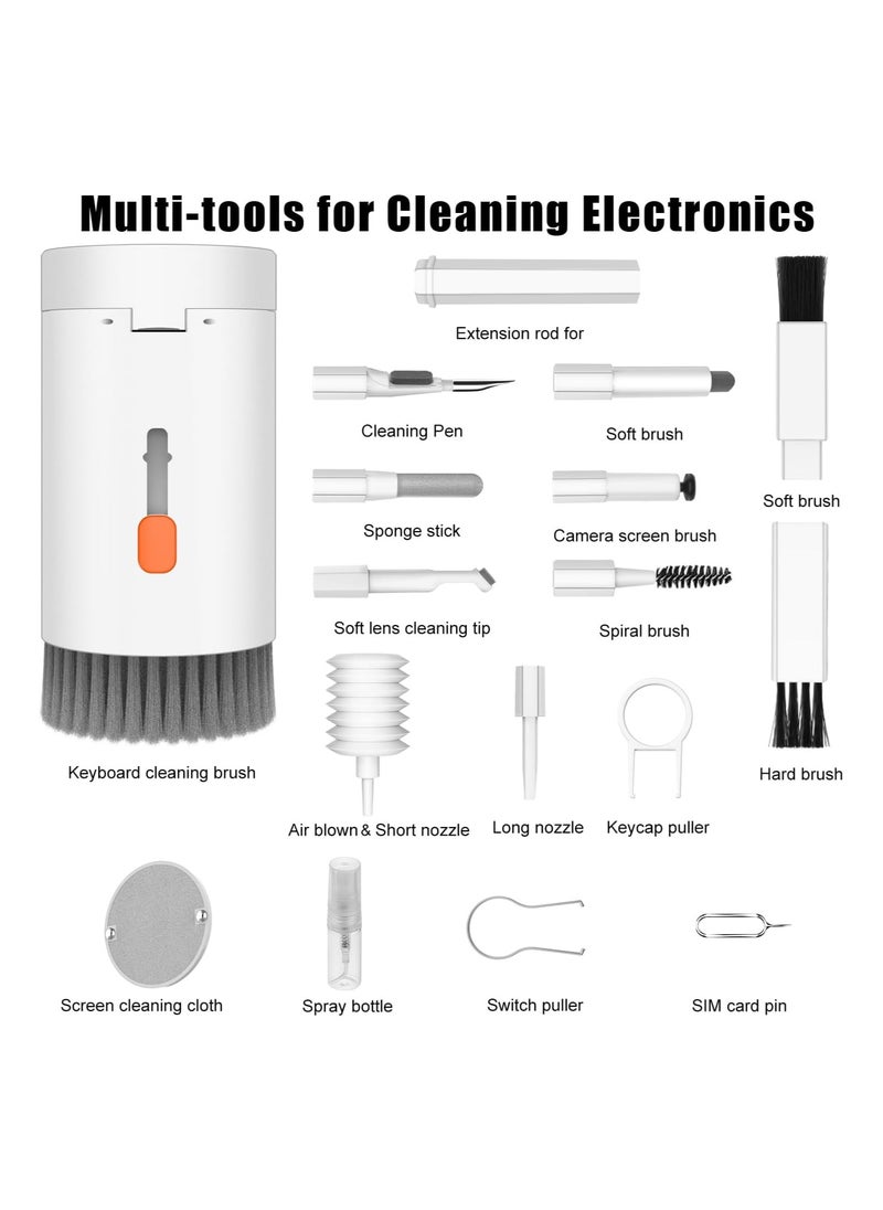 20 in 1 Multifunctional Cleaner Kit for Electronic Devices, Keyboard Cleaning Brush, Headphones Cleaner Kit for AirPods, Multi-Tool for Cleaning Laptop, Keyboard, Earbuds, Camera, Cellphones