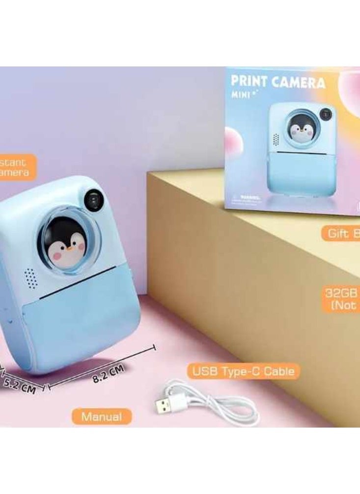 Kids Camera Instant Print Photo 1080P Video Digital Thermal Printing Camera Toy Christmas Birthday Gift for Children