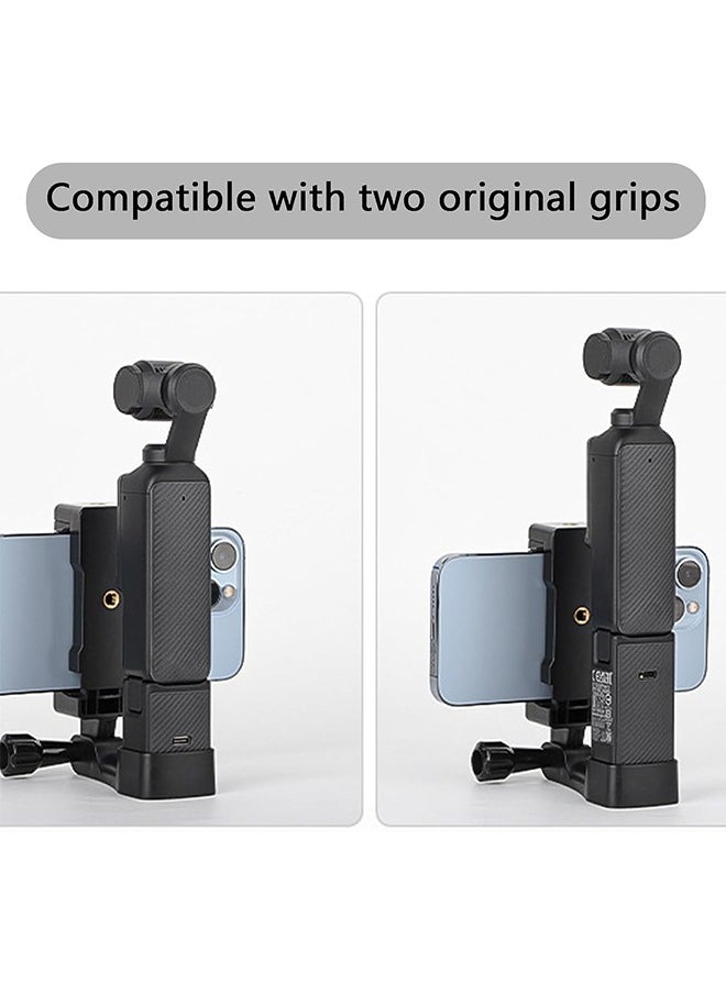 Camera Phone Holder Mount for DJI OSMO Pocket 3 Cell Phone Holder Tripod Adapter Phone Clip Clamp Expansion Accessories with 1/4” Screw for OSMO Pocket 3 Accessories