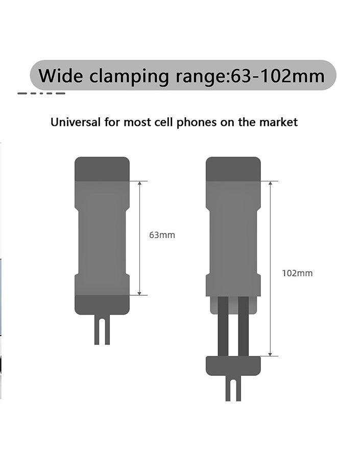 Camera Phone Holder Mount for DJI OSMO Pocket 3 Cell Phone Holder Tripod Adapter Phone Clip Clamp Expansion Accessories with 1/4” Screw for OSMO Pocket 3 Accessories