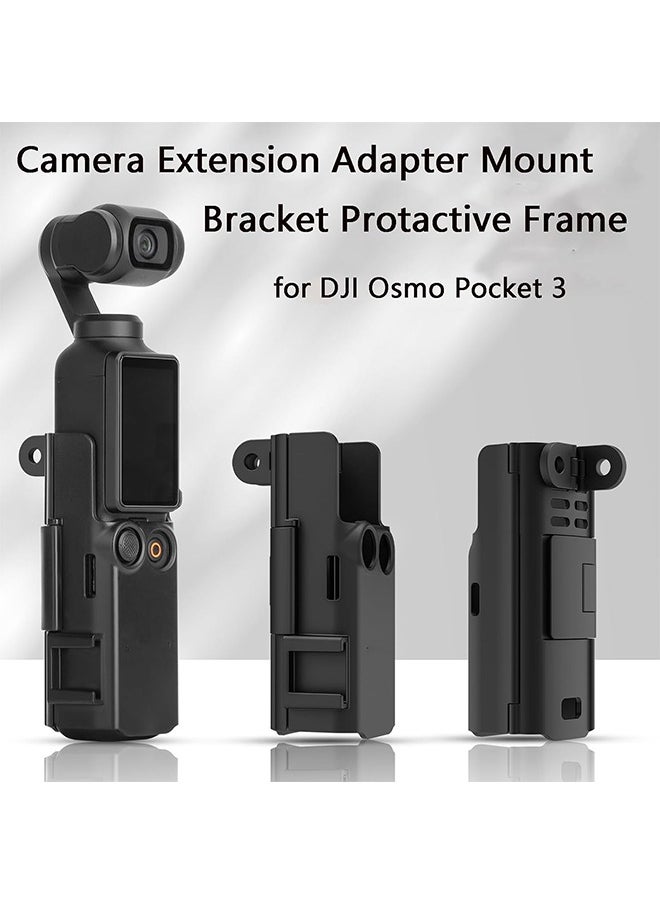 Camera Extension Adapter for DJI Osmo Pocket 3 Protective Cage Cold Shoe Light Microphone Tripod Mount Bracket Holder Backpack Clip Bike Clamp Handle Frame Accessories for Osmo Pocket 3