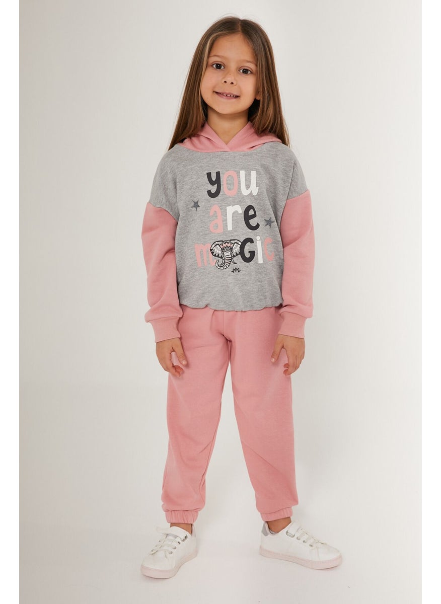 Rolypoly Star Gray Girl's Tracksuit Set