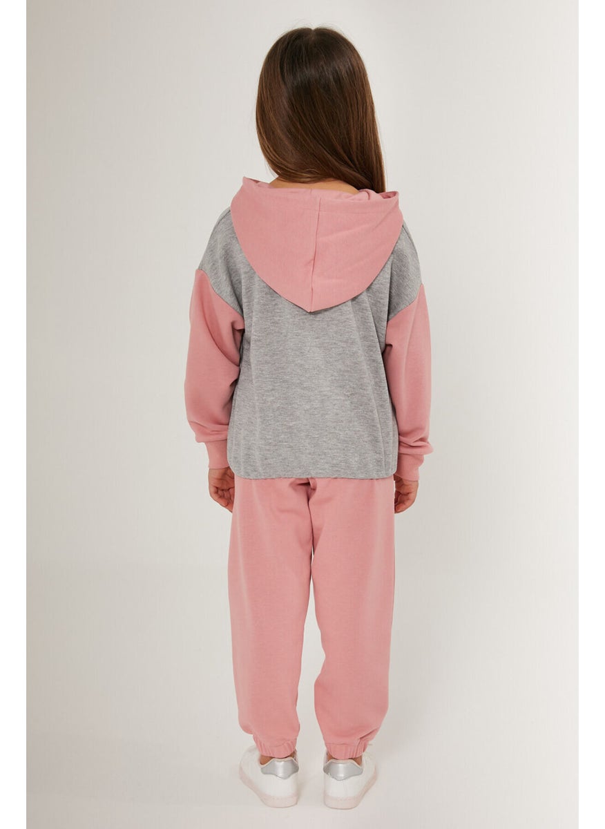 Rolypoly Star Gray Girl's Tracksuit Set