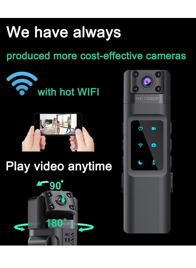 NEW WIth Wifi Hotspot Mini Camera, 1080P Portable Digital Video Recorder, Body Camera, Night Vision DVR Miniature Camcorder