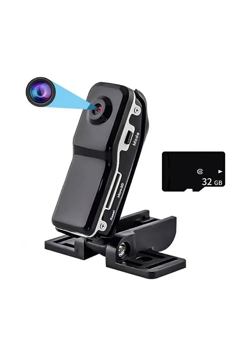 HD Mini DV Camera, Body Camcorder Mount, Portable Video Record, Nanny Security Cam, Small Sports Car DVR Webcam, For Home and Office