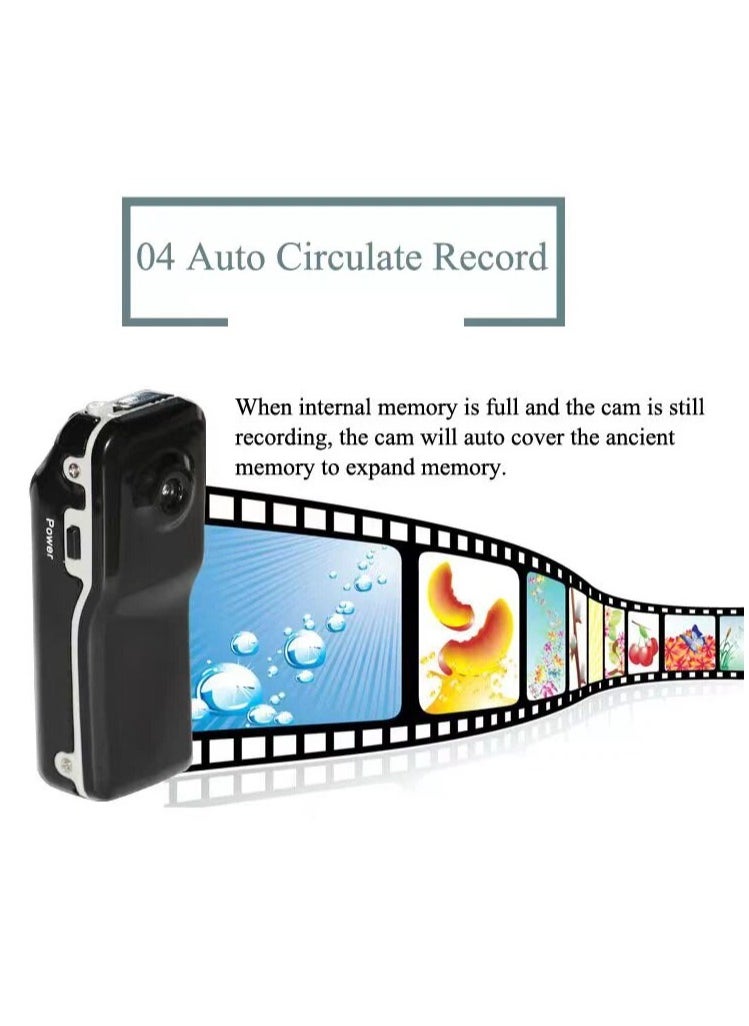 HD Mini DV Camera, Body Camcorder Mount, Portable Video Record, Nanny Security Cam, Small Sports Car DVR Webcam, For Home and Office