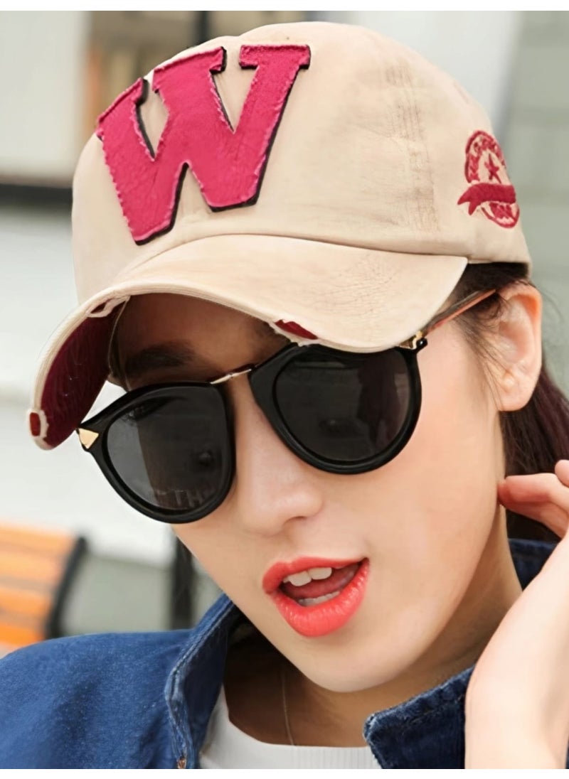 Women's Vintage W Adjustable Baseball Cap Hat Baseball Hat