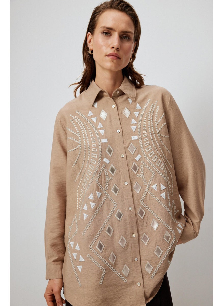 Chain Embroidered Shirt