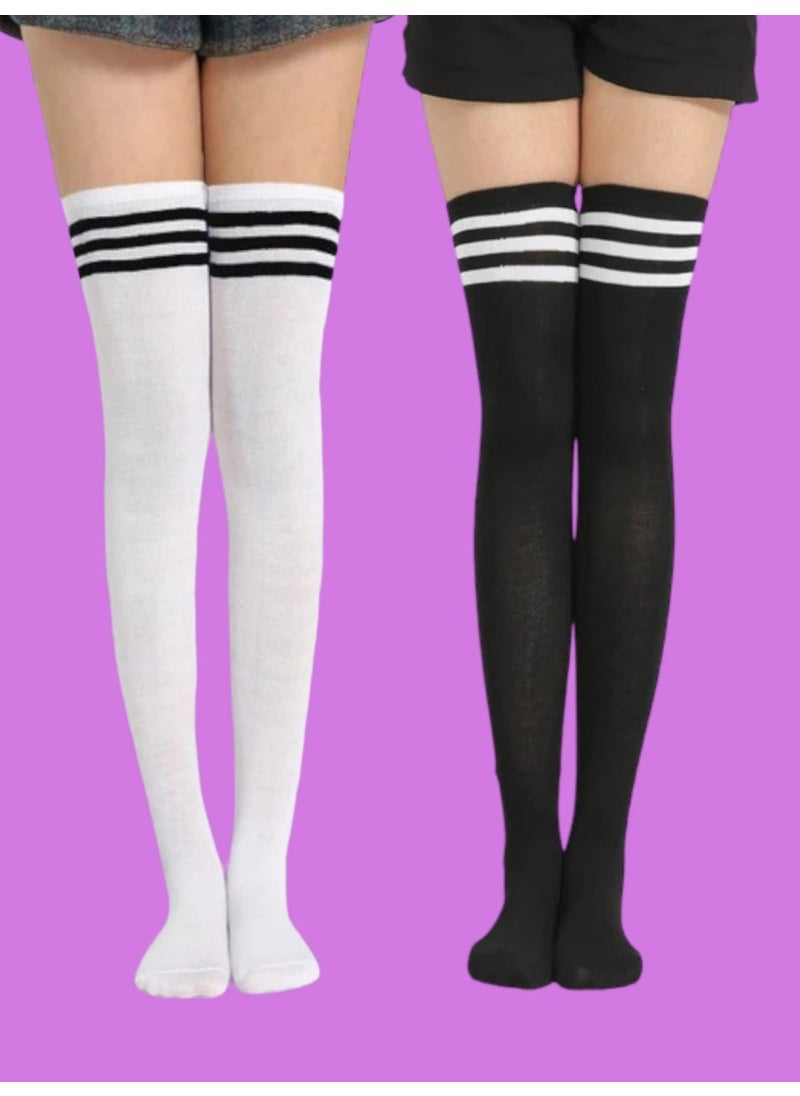 Cotton Knee Socks Set of 2