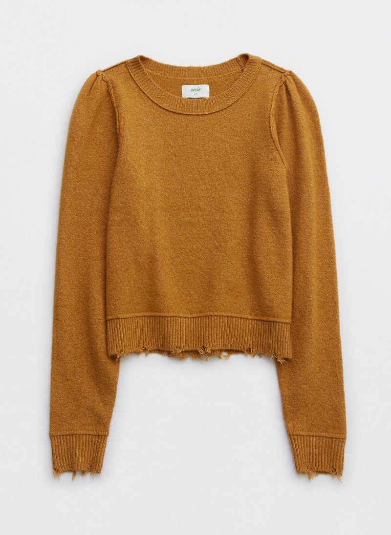 Aerie CozyUp Shrunken Crew Sweater