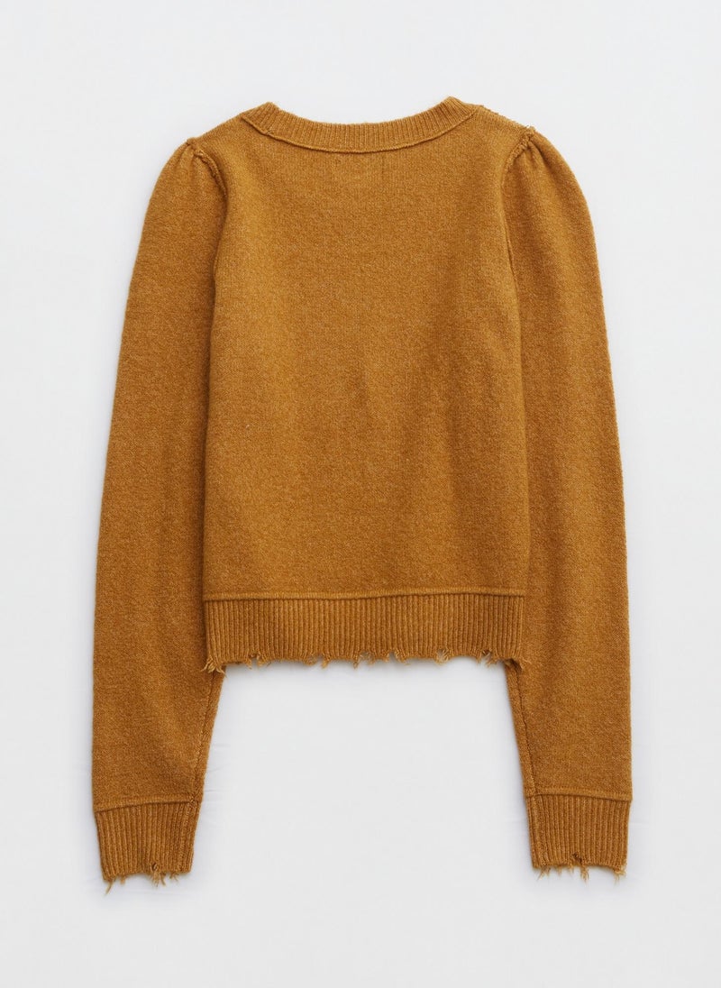 Aerie CozyUp Shrunken Crew Sweater