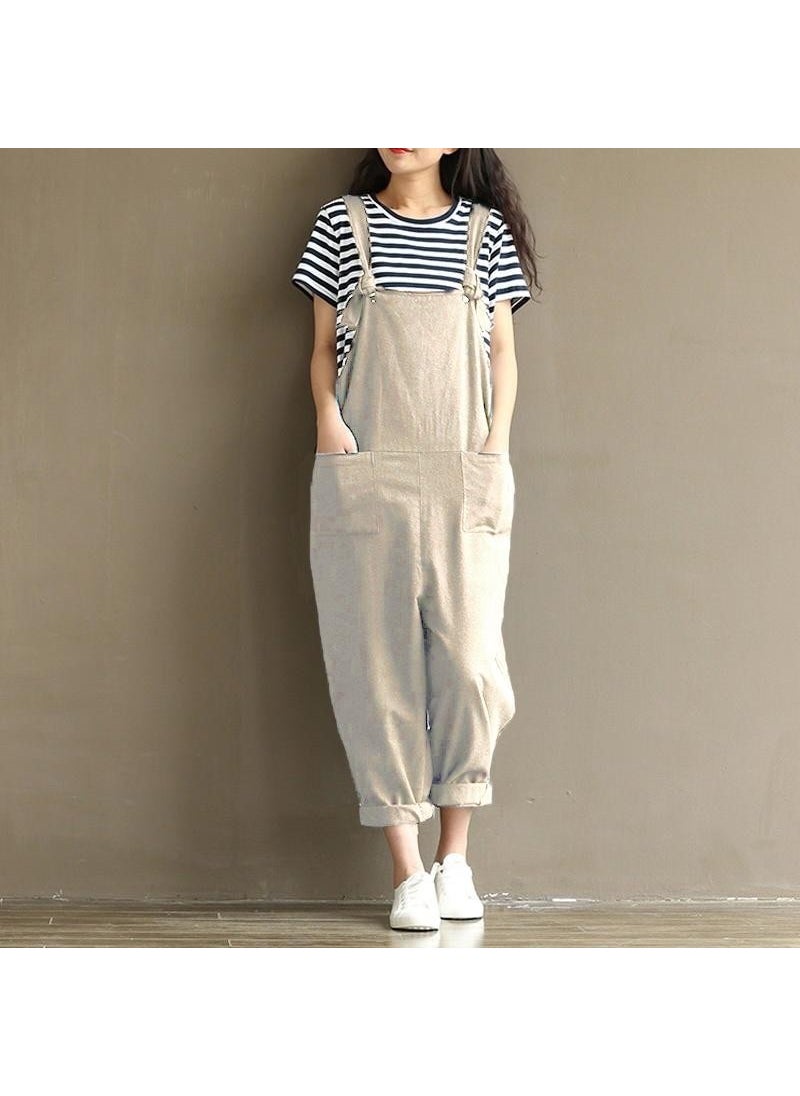 Strappy Large Pocket Detailed Slopet Jumpsuit