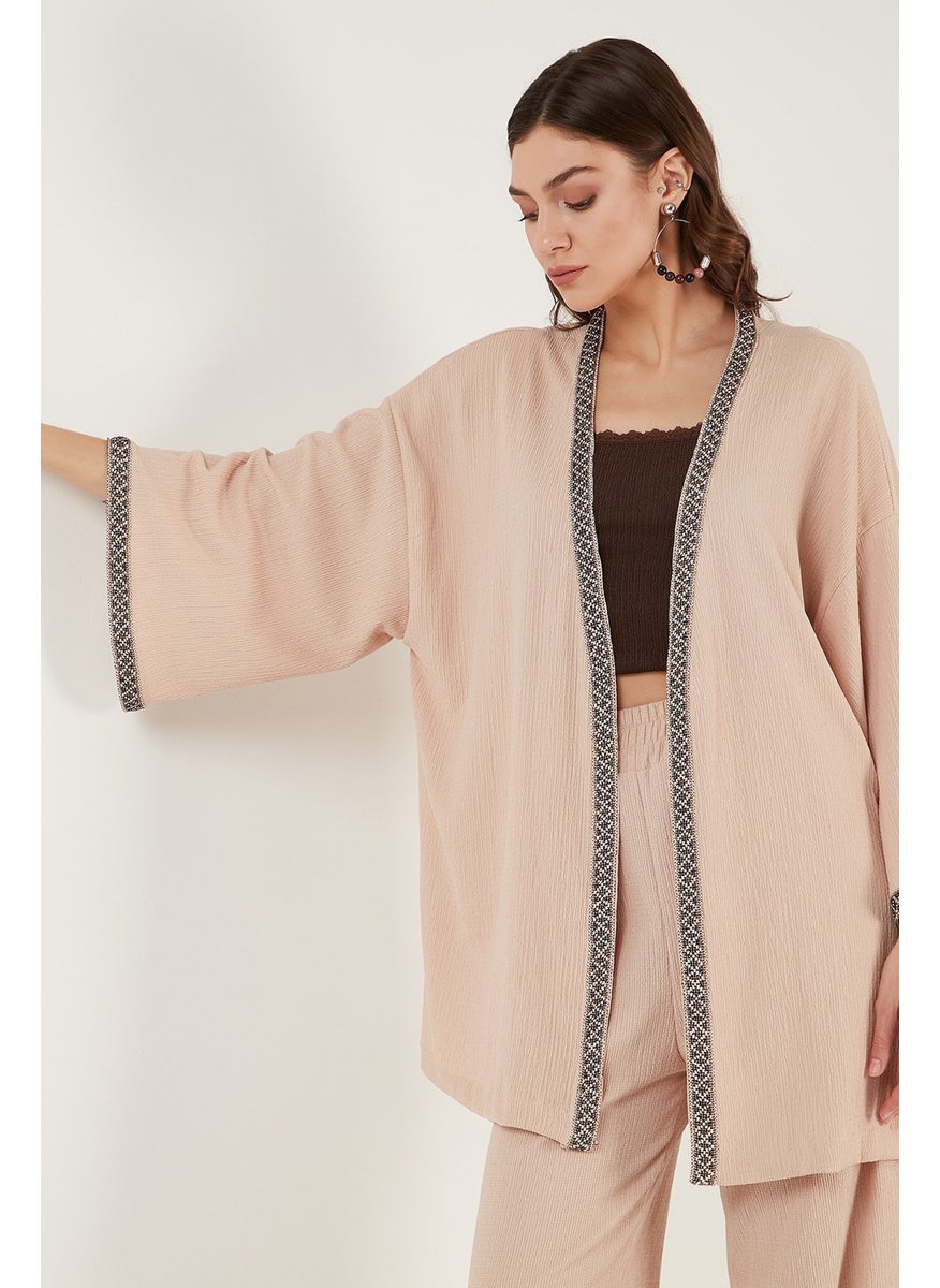 Bürümcük Relaxed Cut Wide Sleeve Long Kimono Cardigan Women's Cardigan 6239165