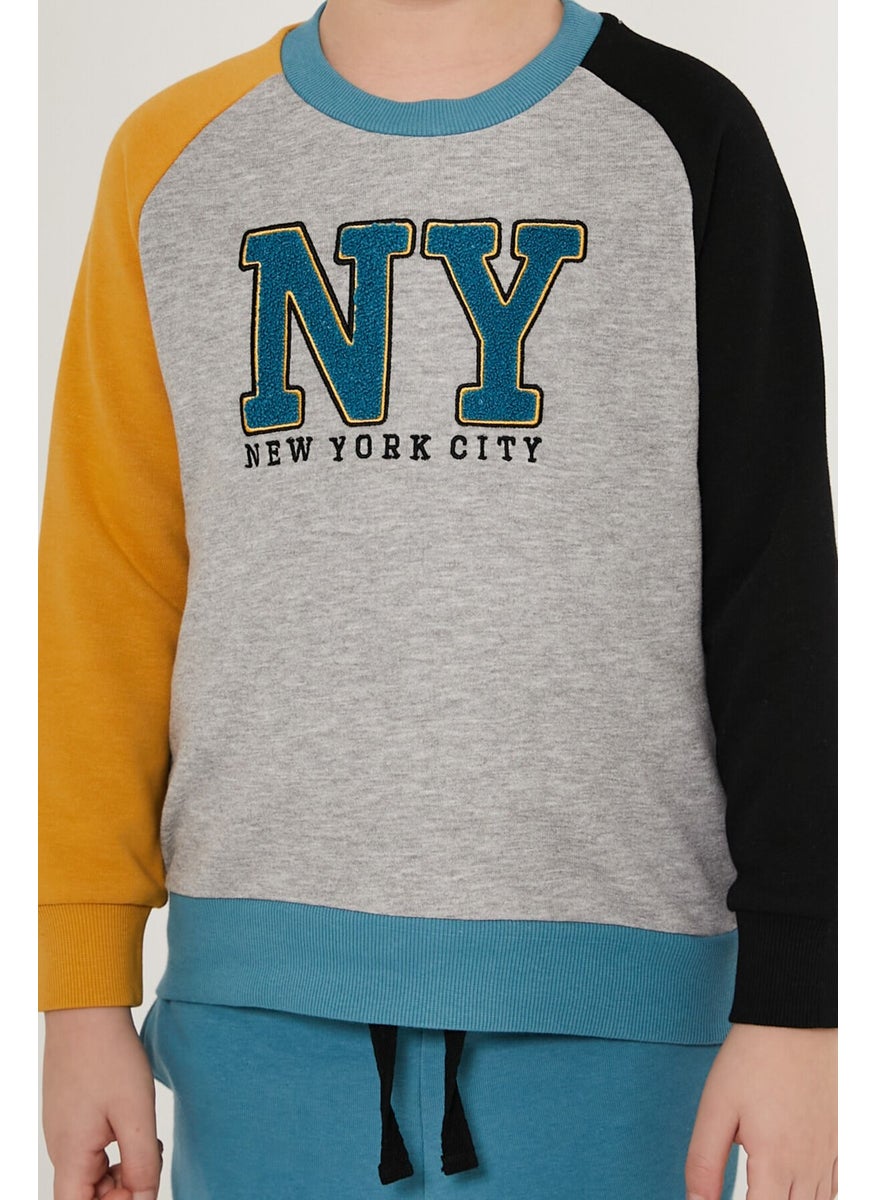 New York Gray Boys Tracksuit Set