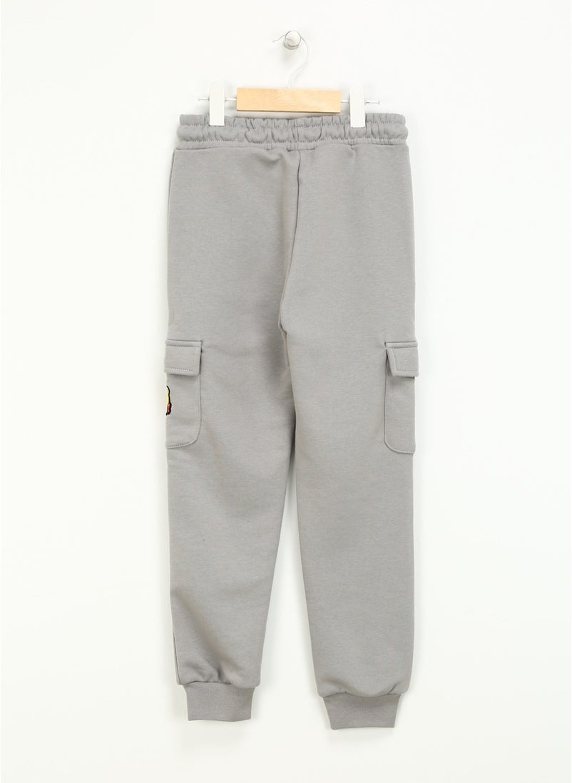 Elastic Leg Gray Boy's Tracksuit Bottoms HRBTXT701 Child Tracksuit Bottoms